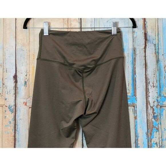 Womens Medium Dark Green Slim Fit Skinny Leg Activewear Pull On Leggings Pants - Picture 4 of 7